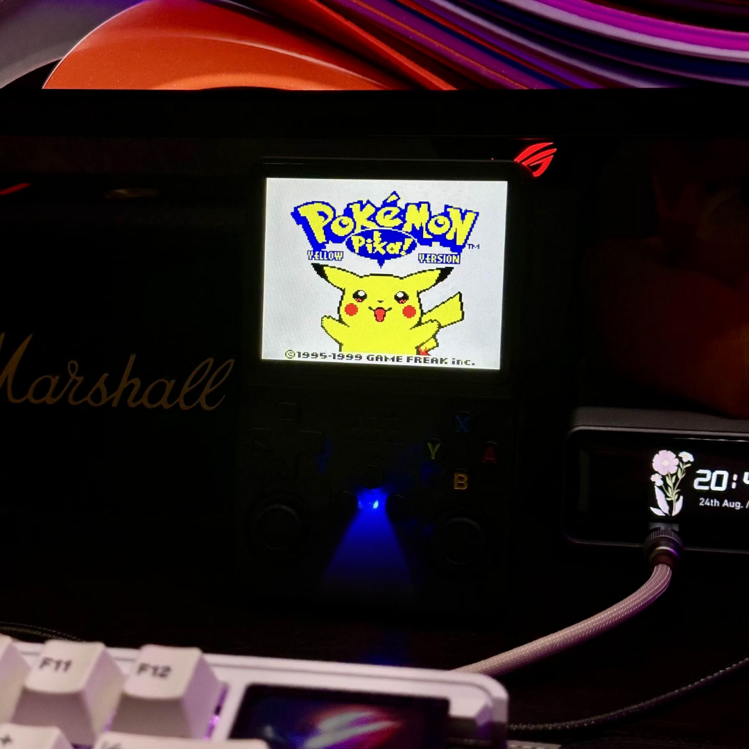 Menu of classic titles on the device